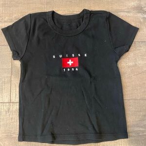 black suisse baby tee brandy melville